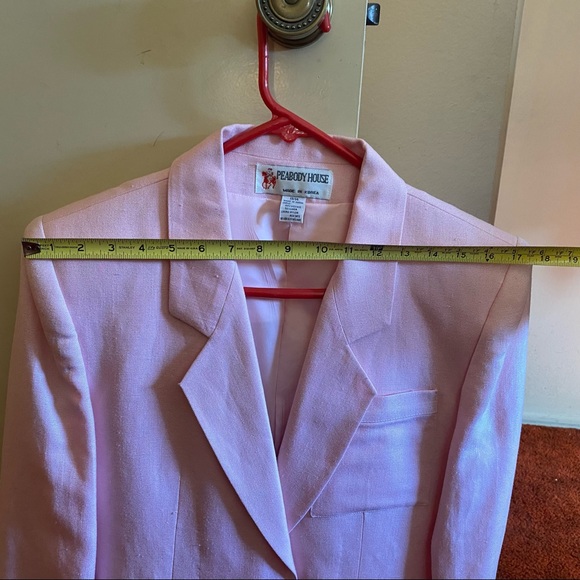 NWOT vintage Peabody House Linen Blazer, Pink - Picture 4 of 16